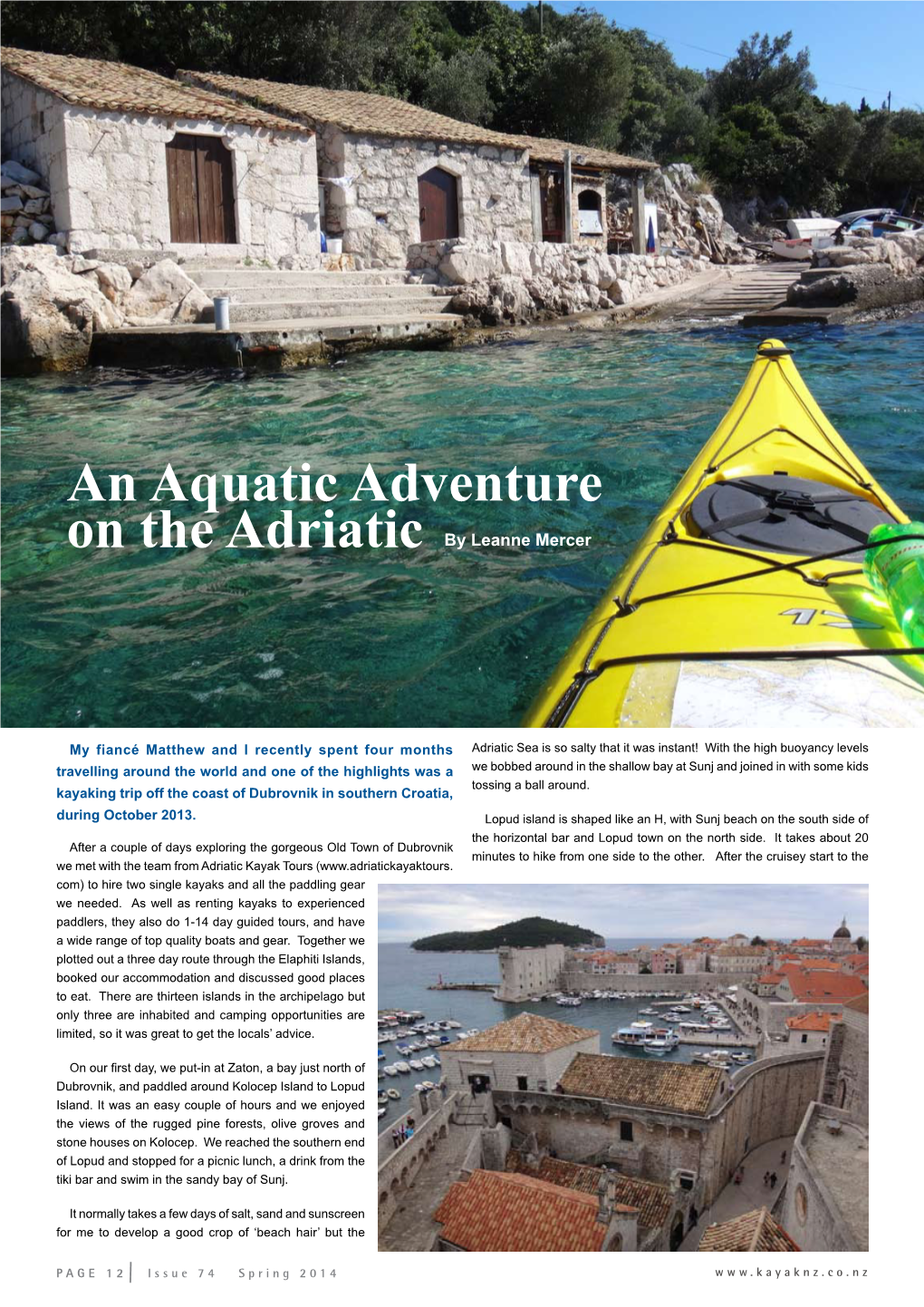 An Aquatic Adventure on the Adriatic by Leanne Mercer