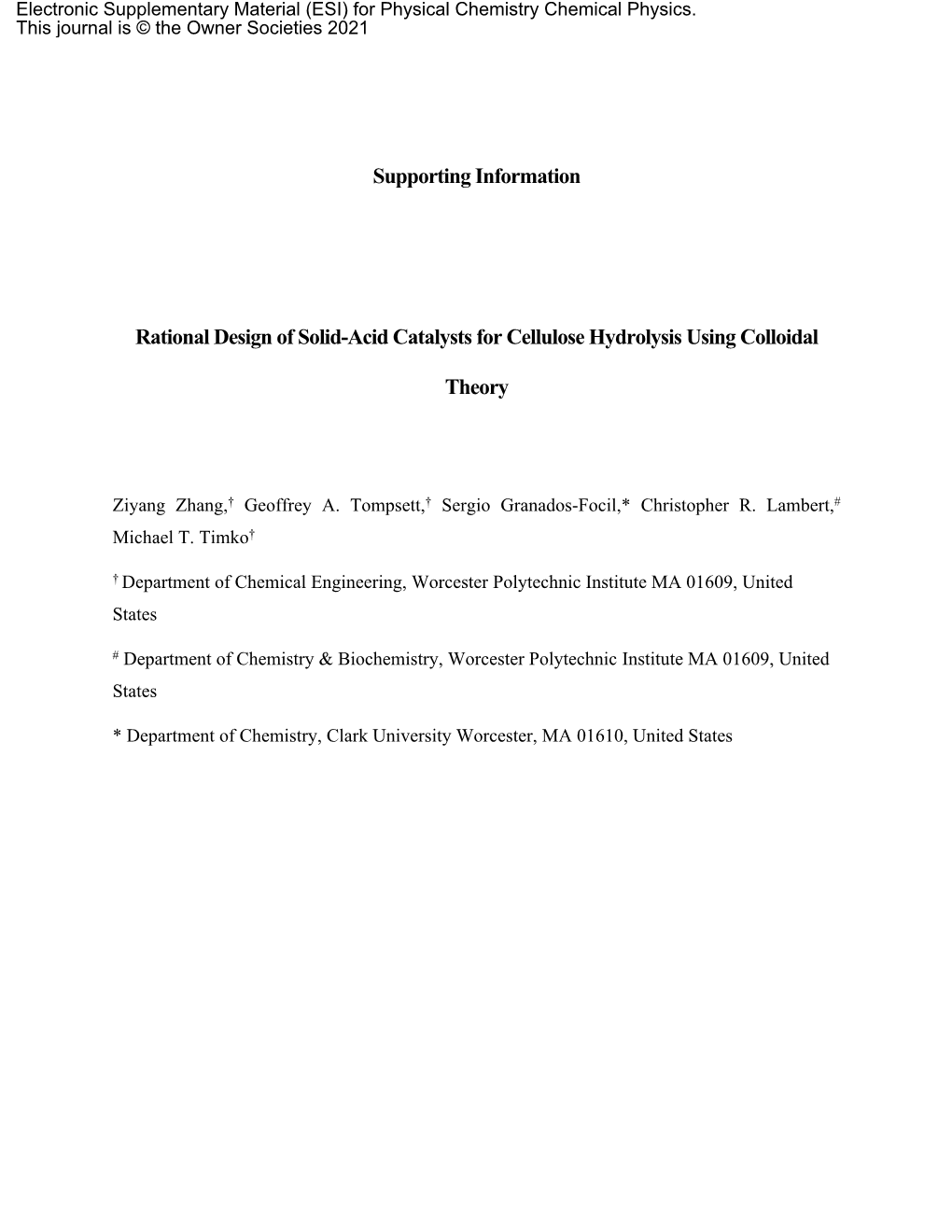 Supporting Information Rational Design of Solid-Acid Catalysts For