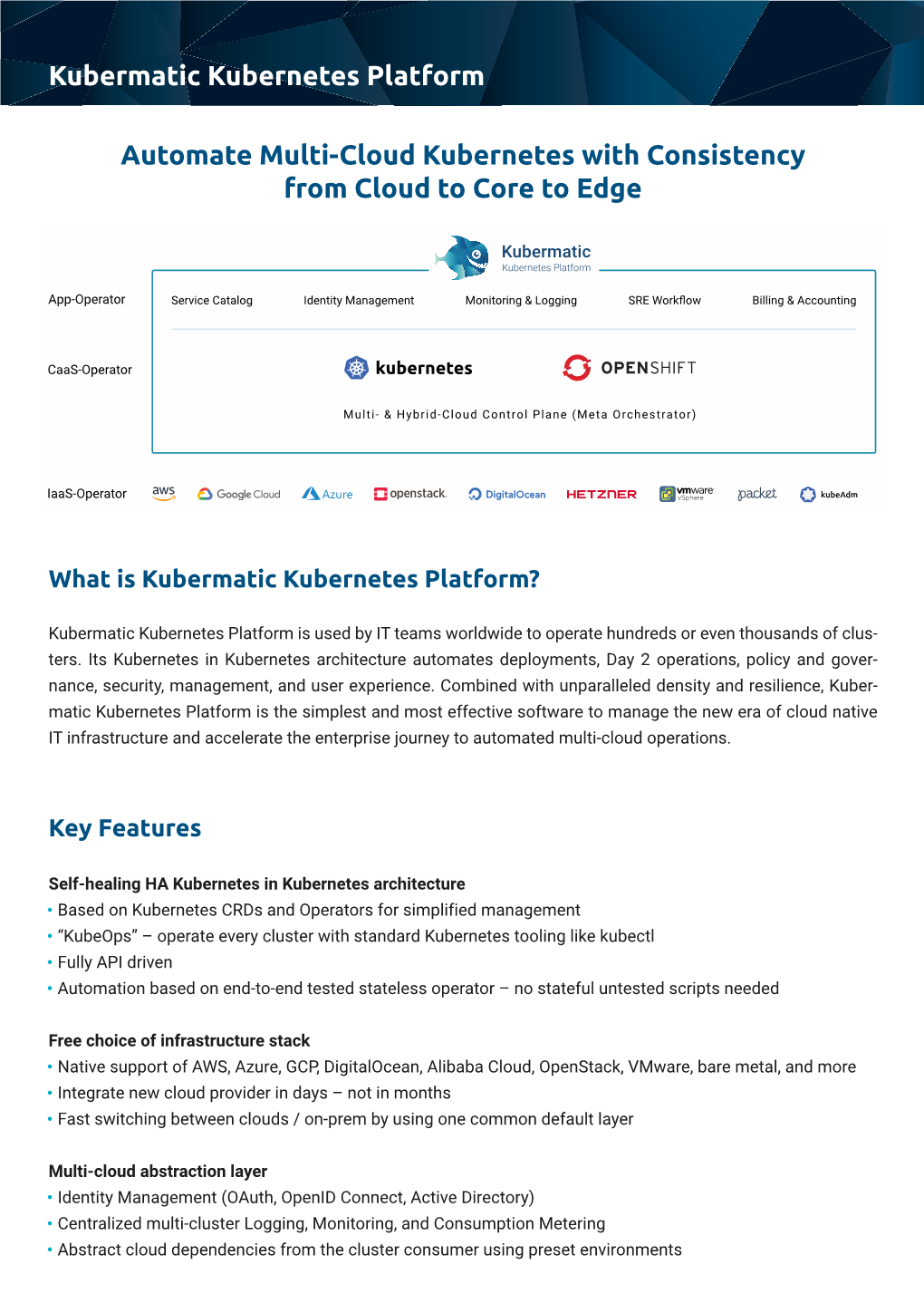 Solution Brief Kubermatic Kubernetes Platform Technical Solution Brief