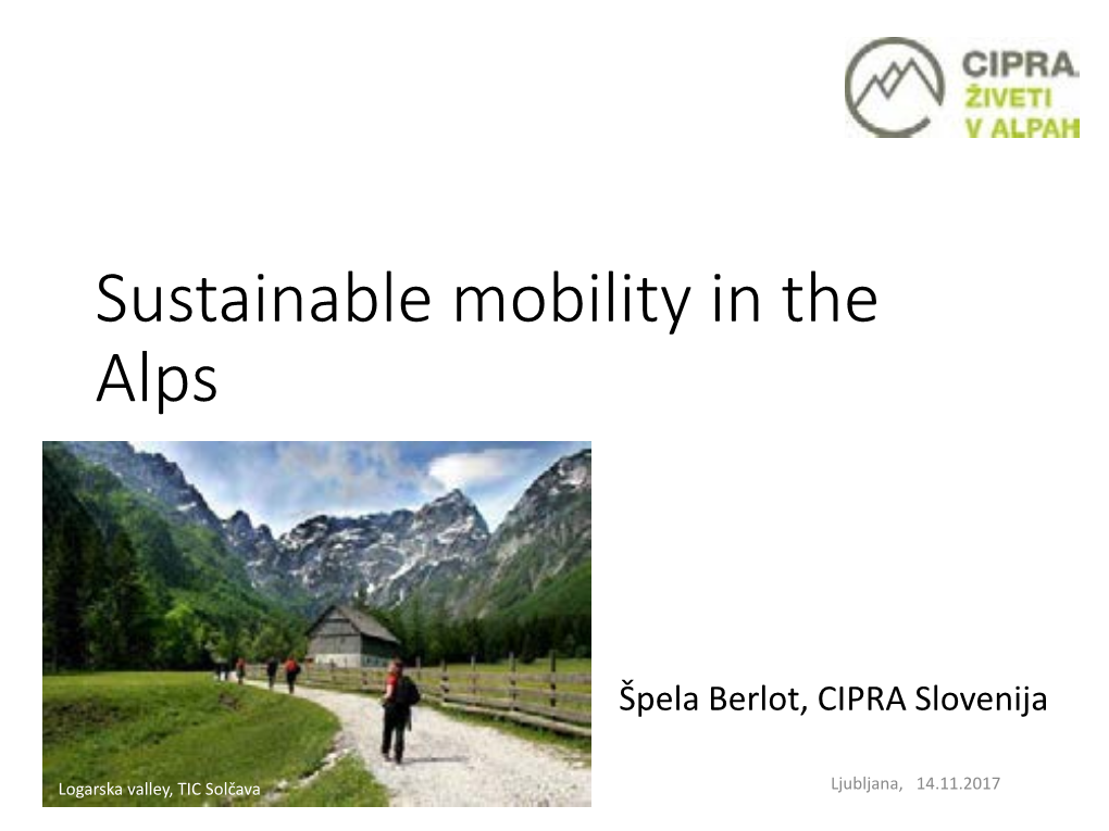 Sustainable Mobility in the Alps