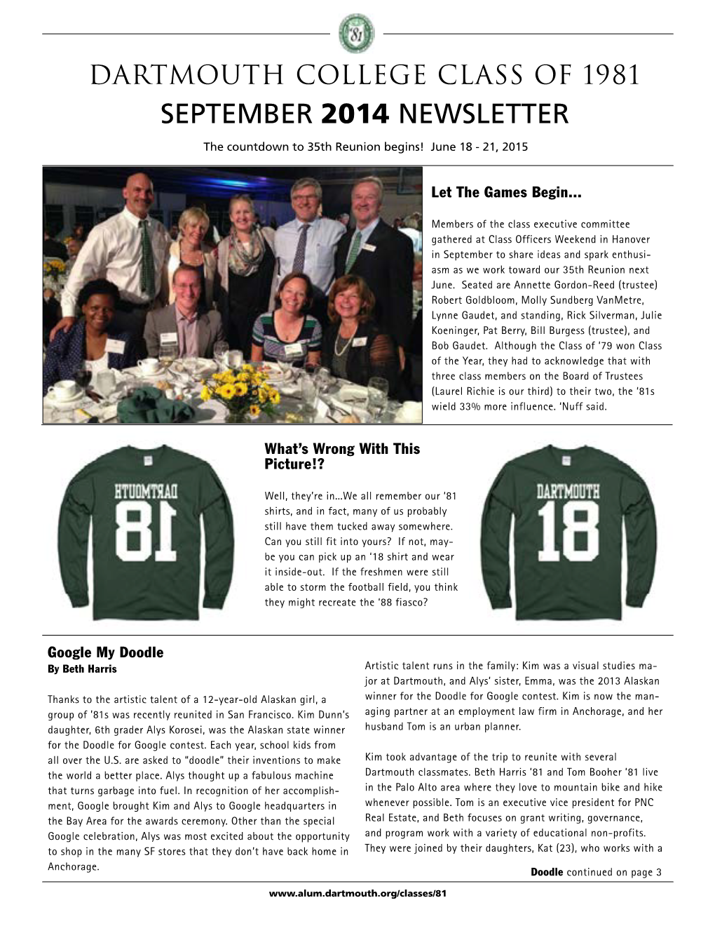 September 2014 Newsletter