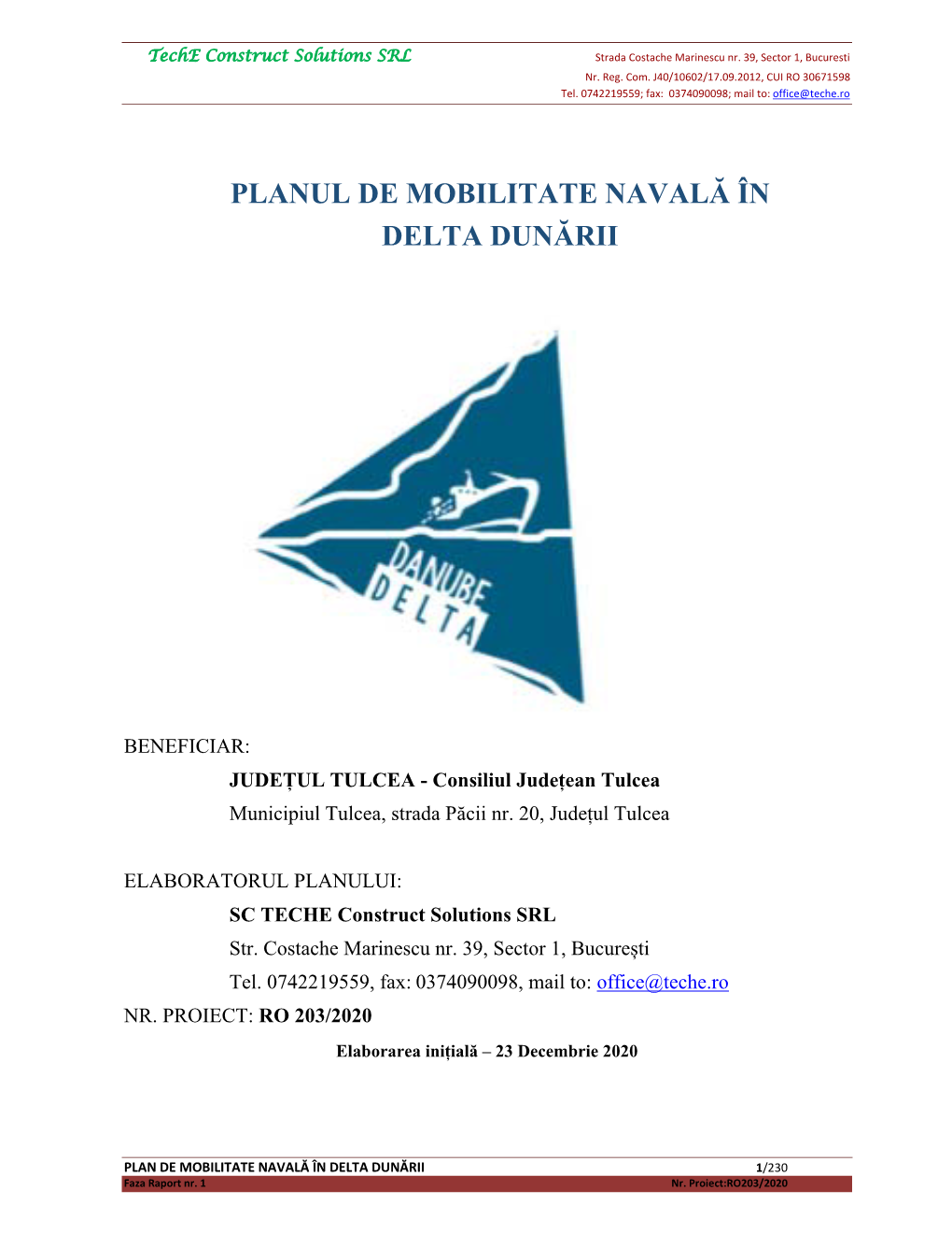 Planul De Mobilitate Navală În Delta Dunării