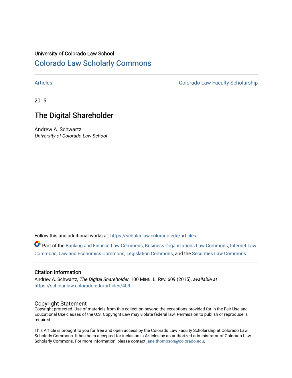 The Digital Shareholder