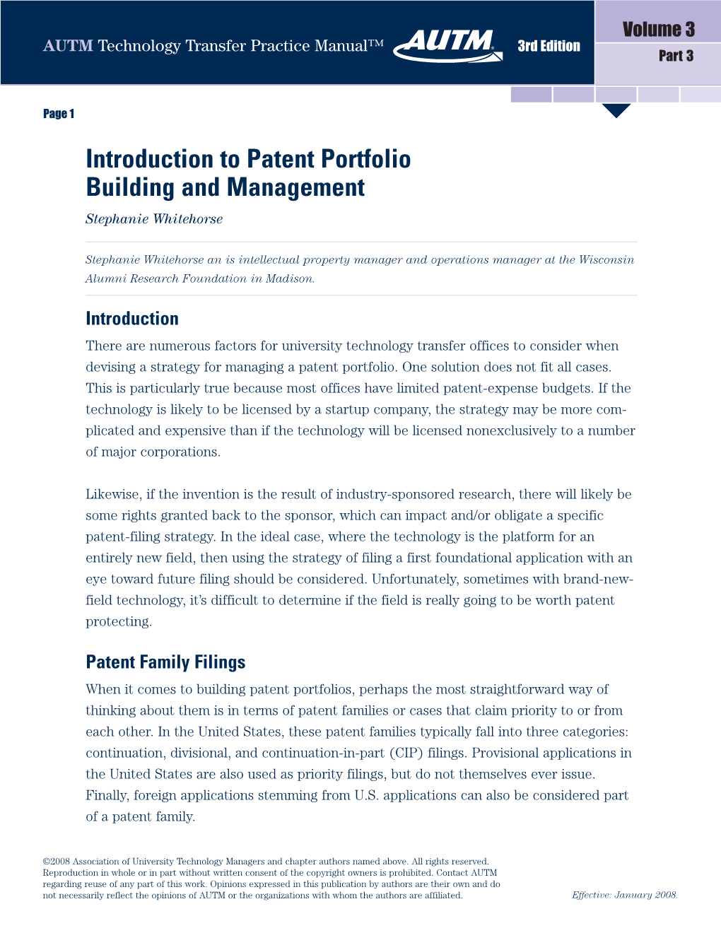 Patent Family Filings