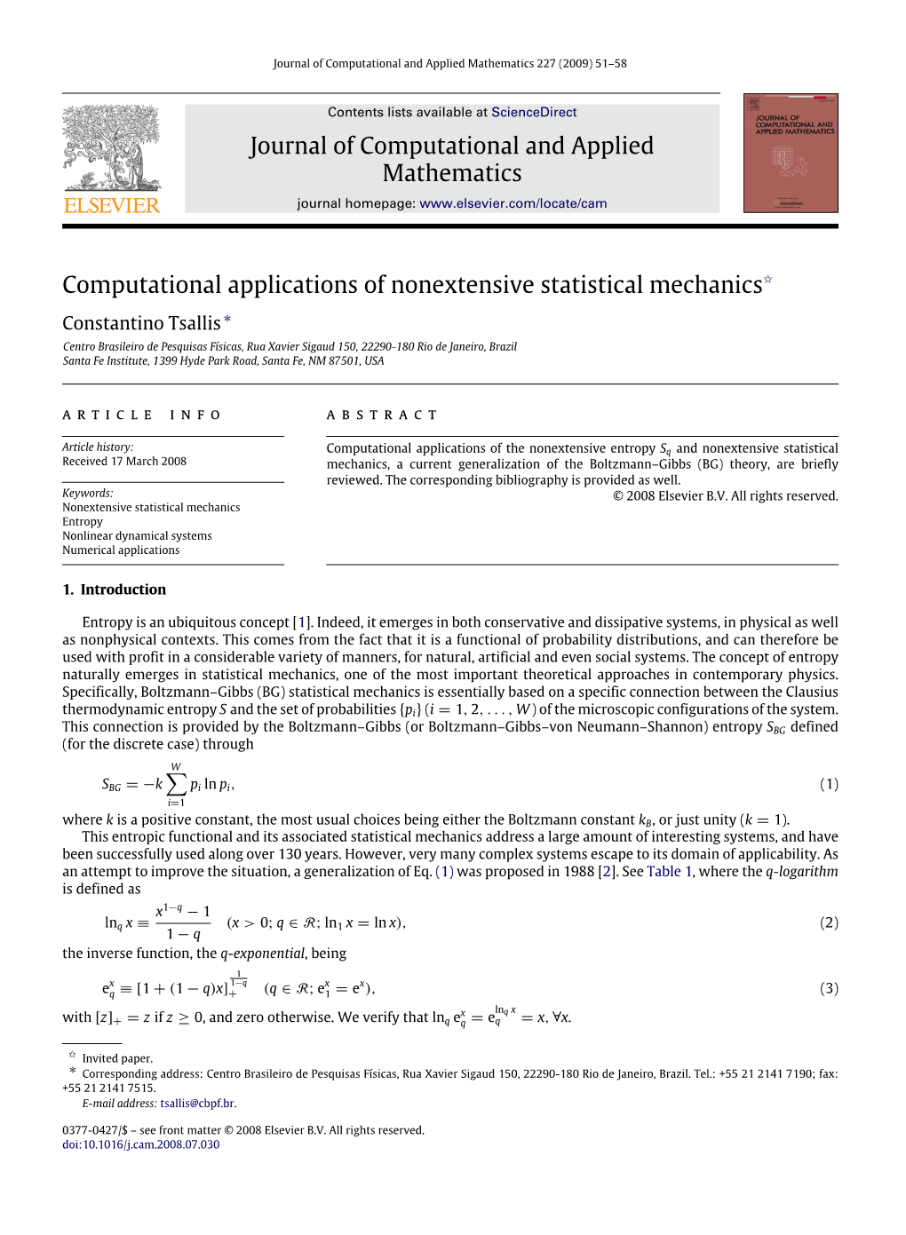 Journal of Computational and Applied Mathematics 227 (2009) 51–58