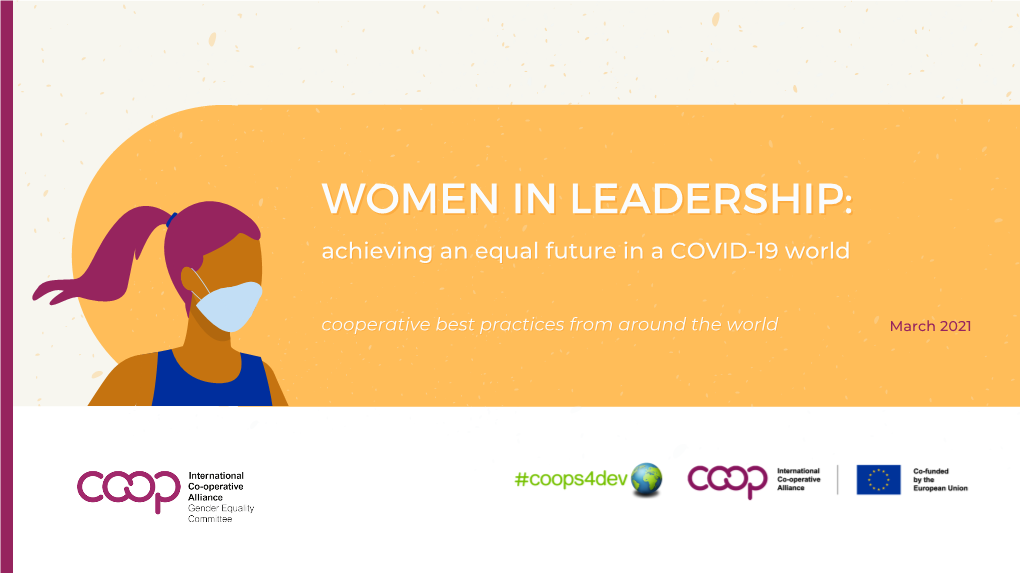 Women in Leadership: Achieving an Equal Future in a COVID-19 World” to Celebrate the International Women's Day on 8 March