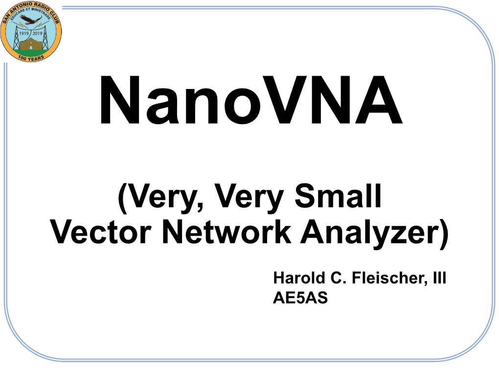 Very, Very Small Vector Network Analyzer