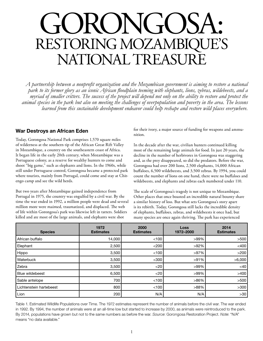 Restoring Mozambique's National Treasure (PDF)