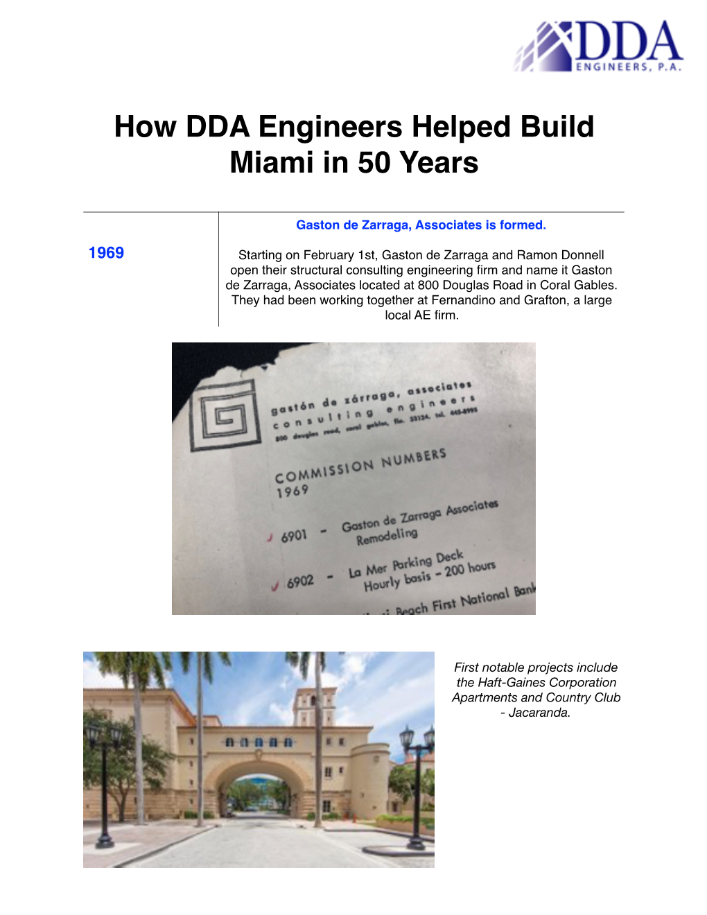 DDA Engineers Helped Build Miami in 50 Years