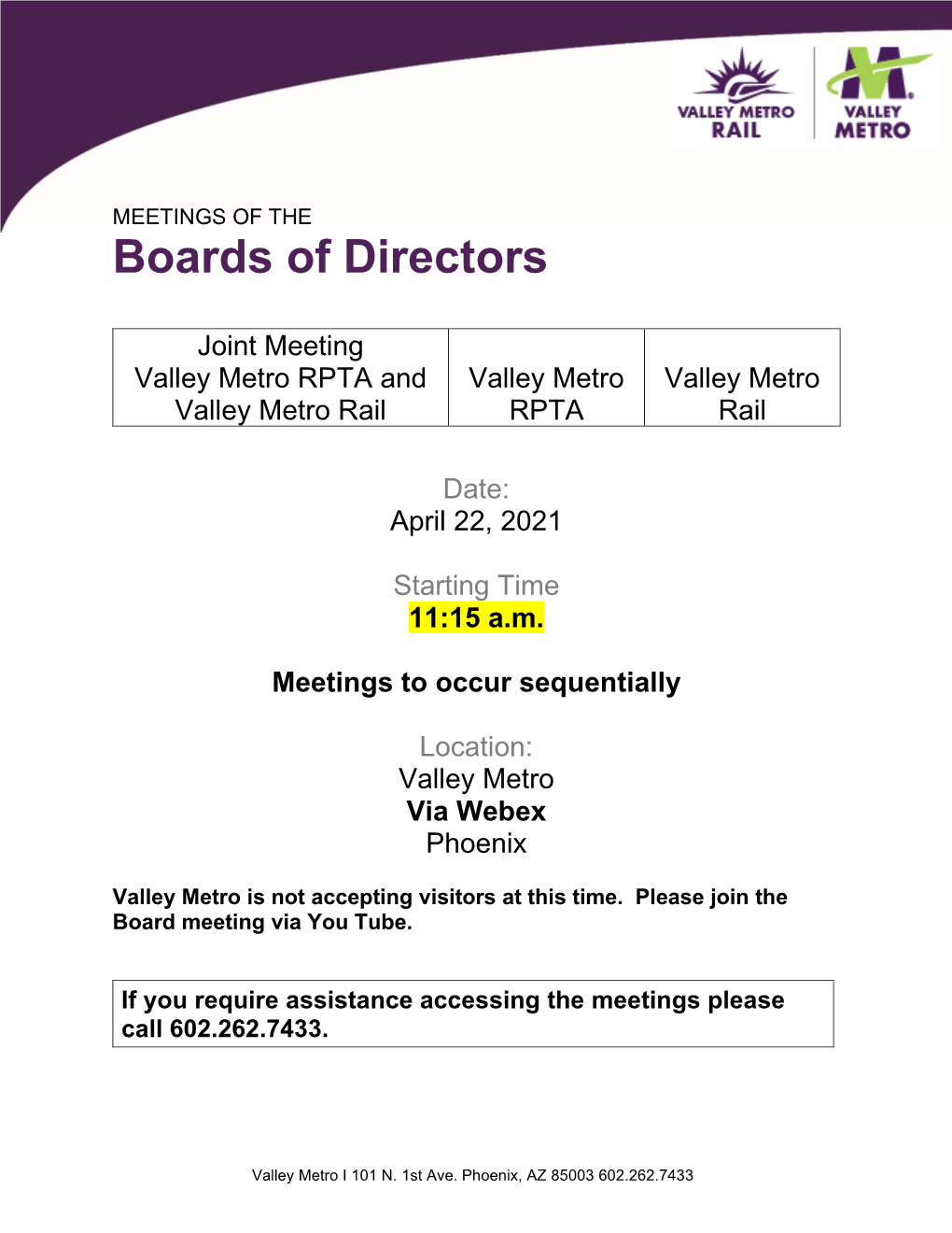 Meetings of the Board of Directors