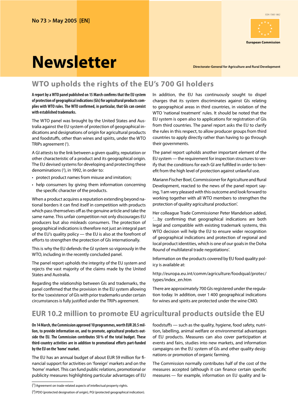 Newsletter Directorate-General for Agriculture and Rural Development