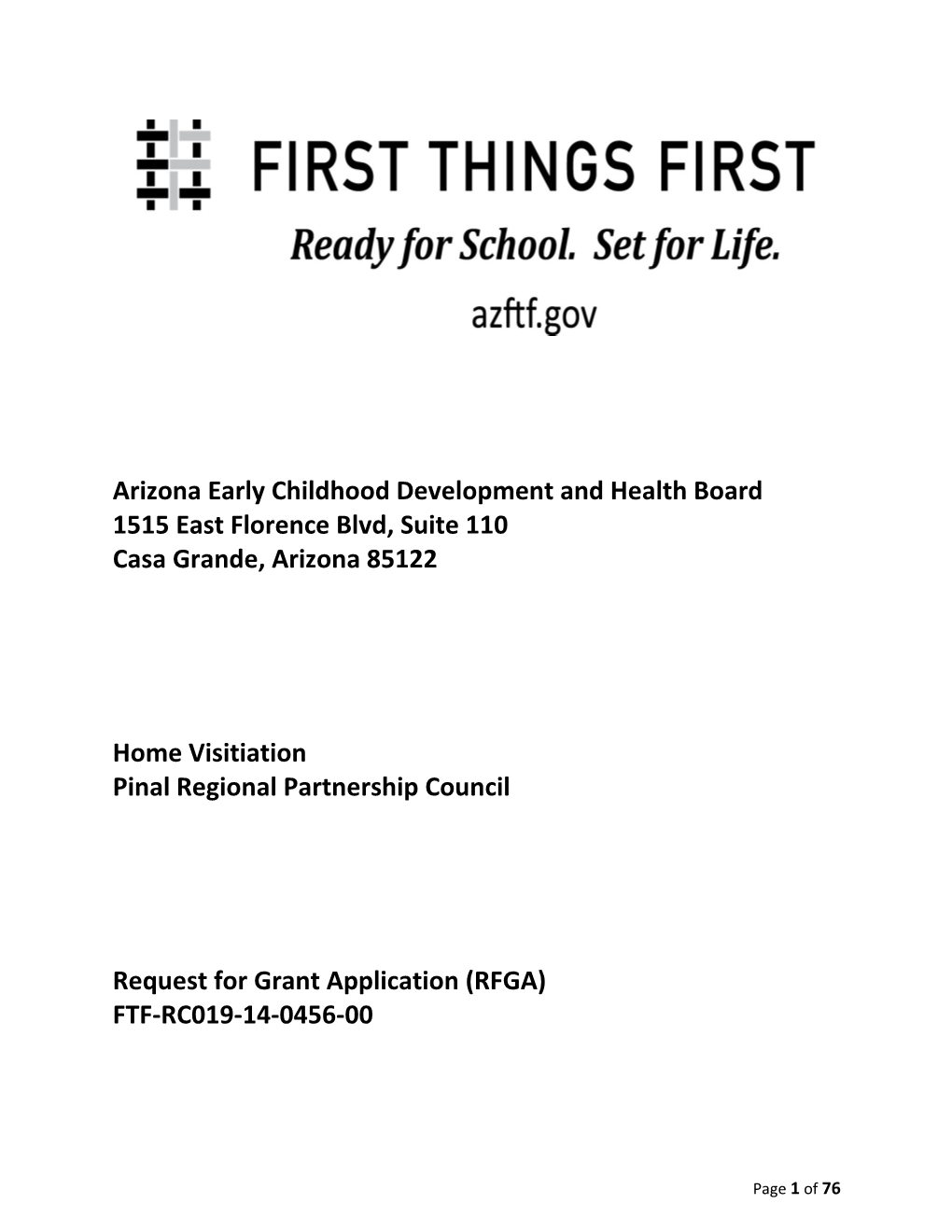 Arizona Early Childhood Development and Health Board s7