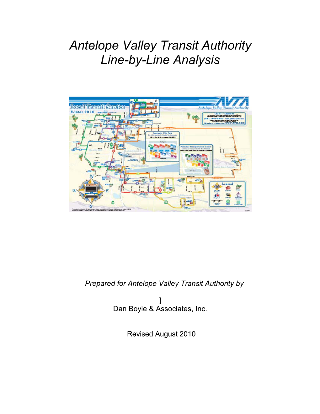 Antelope Valley Transit Authority Line-By-Line Analysis