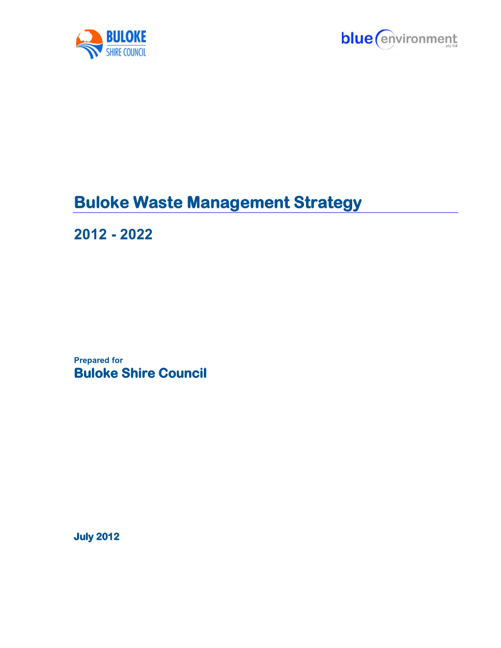 Buloke Waste Management Strategy