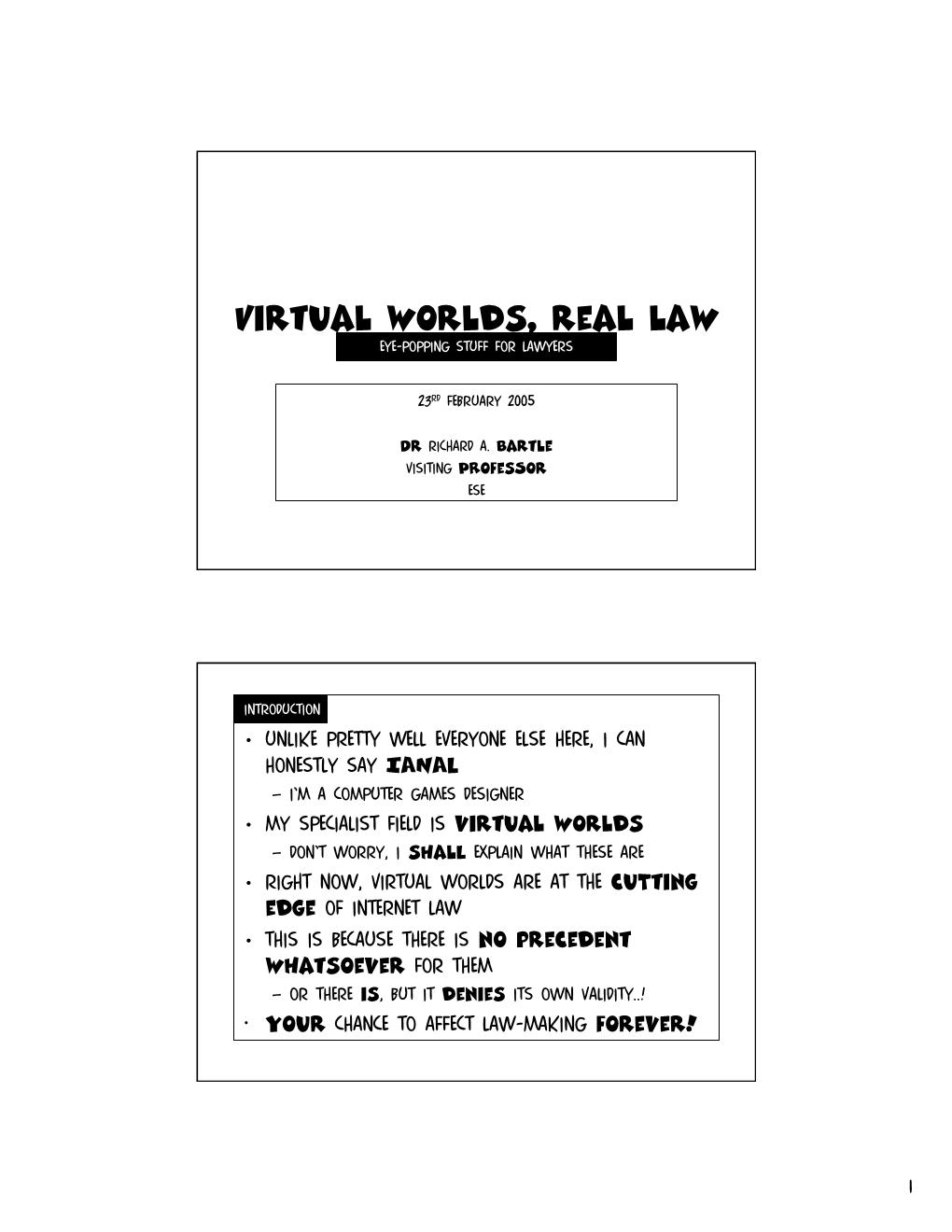 Law Seminar 2005