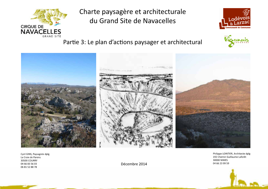 Charte Paysagère Et Architecturale Du Grand Site De Navacelles