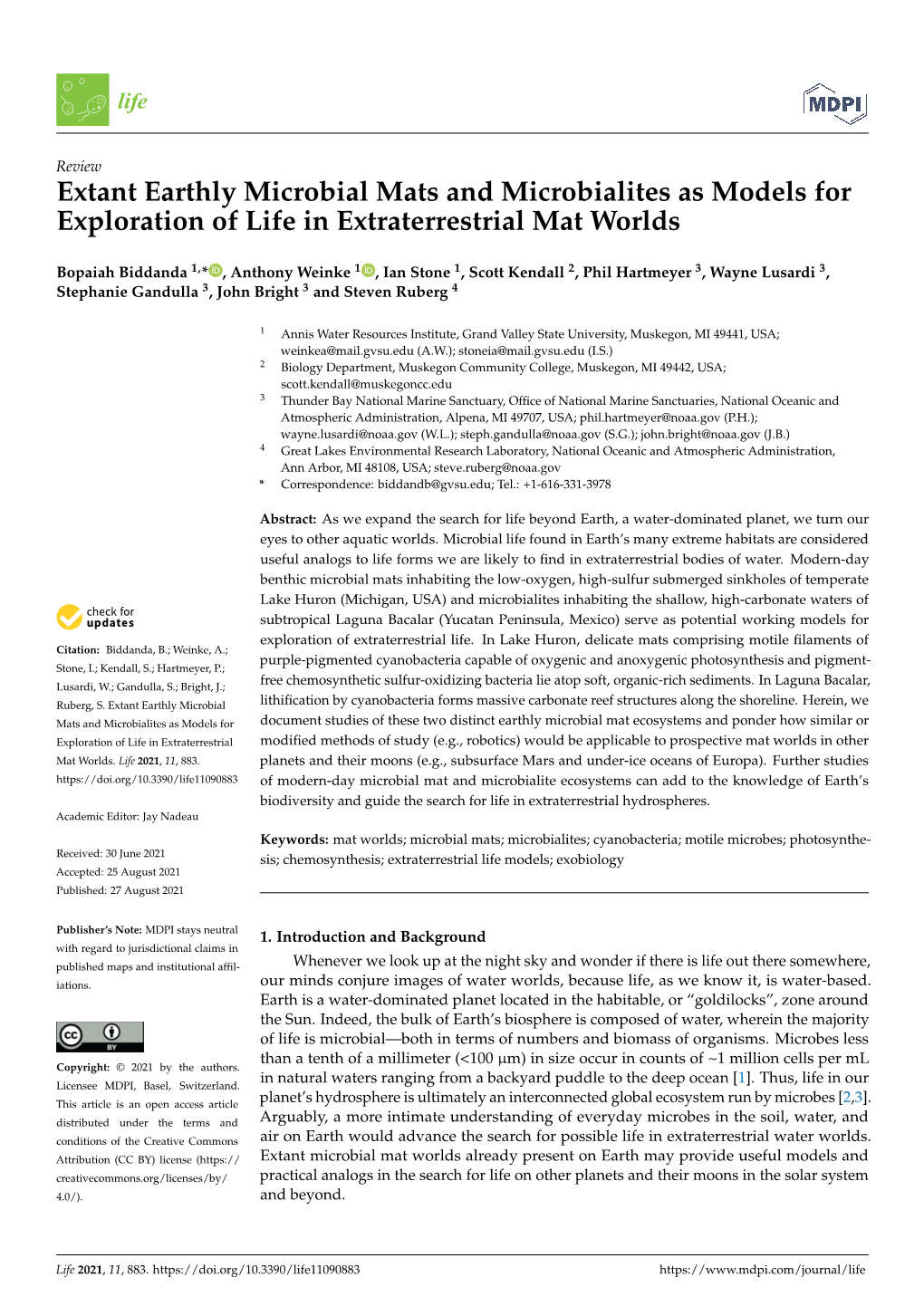 Extant Earthly Microbial Mats and Microbialites As Models for Exploration of Life in Extraterrestrial Mat Worlds