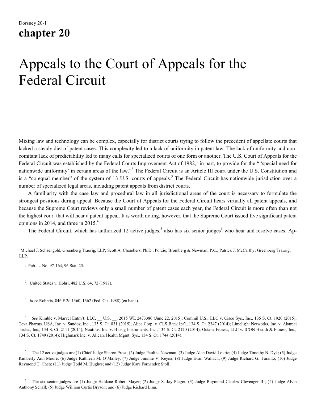 Appeals to the Court of Appeals for the Federal Circuit