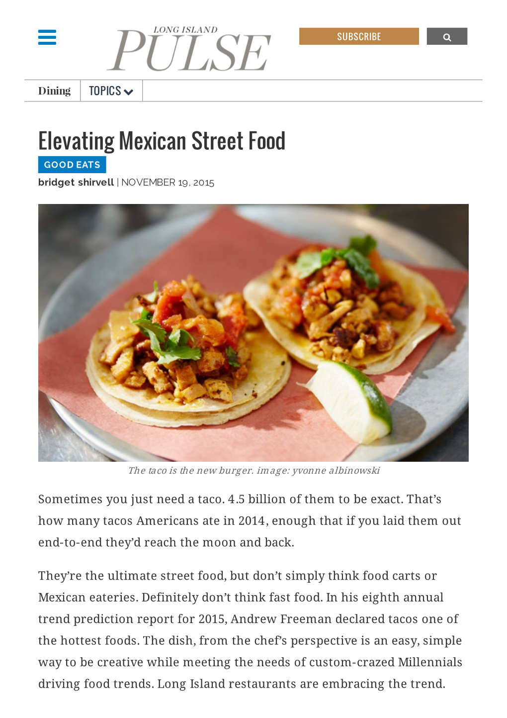 Elevating Mexican Street Food | Long Island Pulse