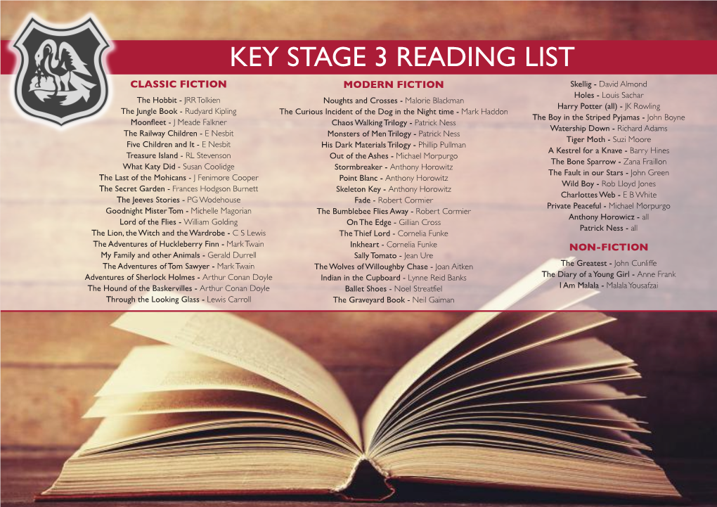 Key Stage 3 Reading List