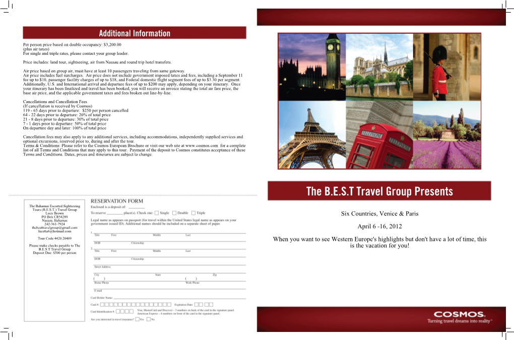 The B.E.S.T Travel Group Presents