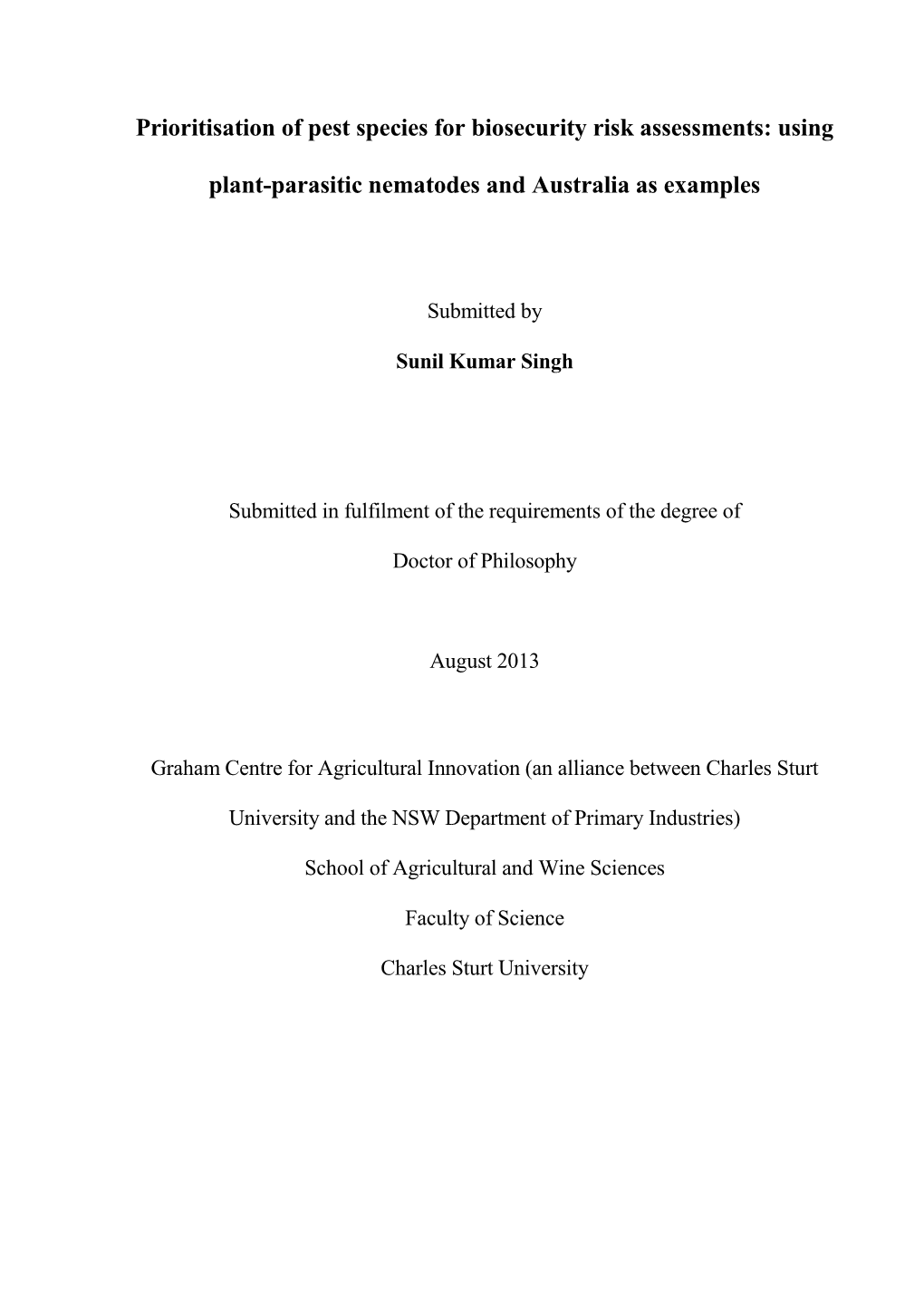 Sunil Kumar Singh Thesis