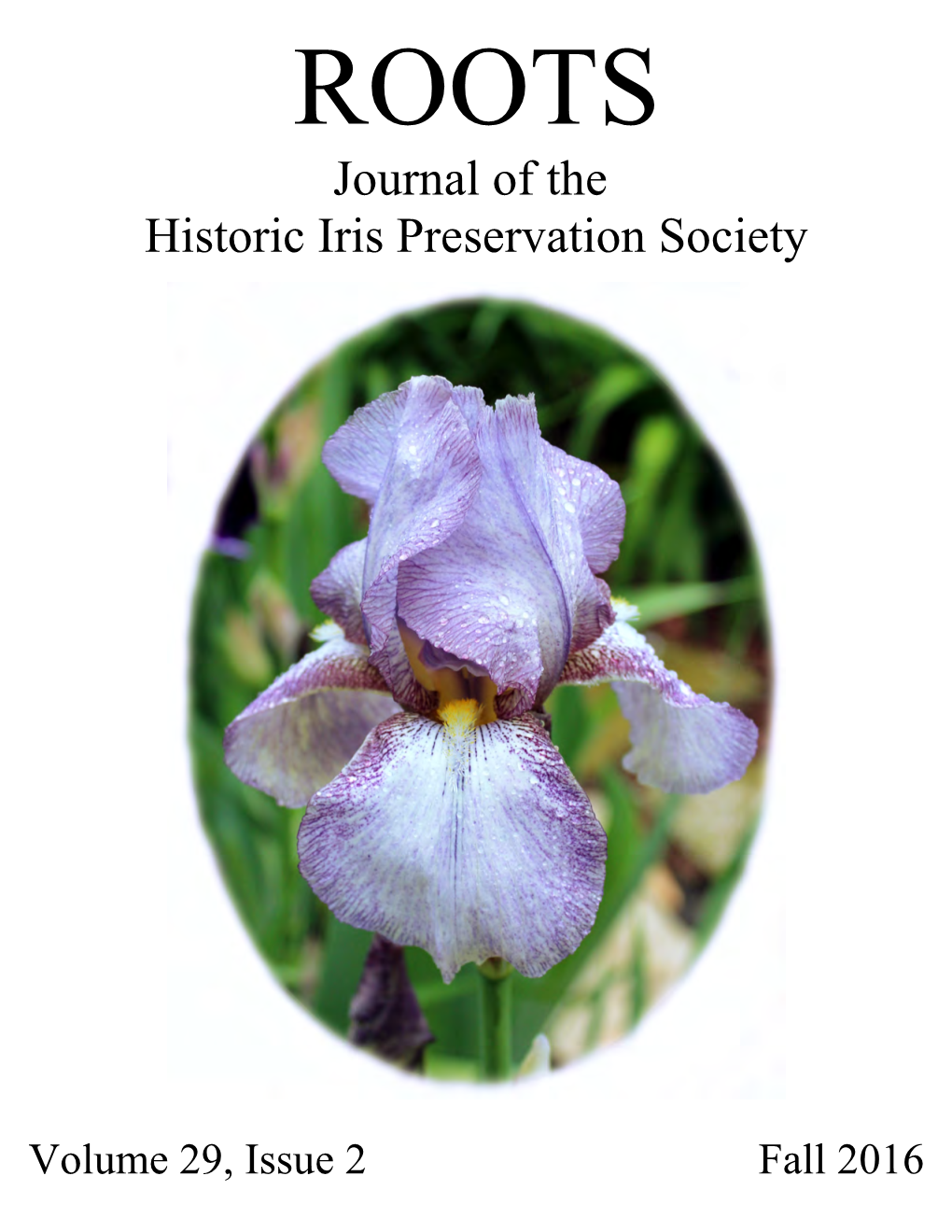 Journal of the Historic Iris Preservation Society