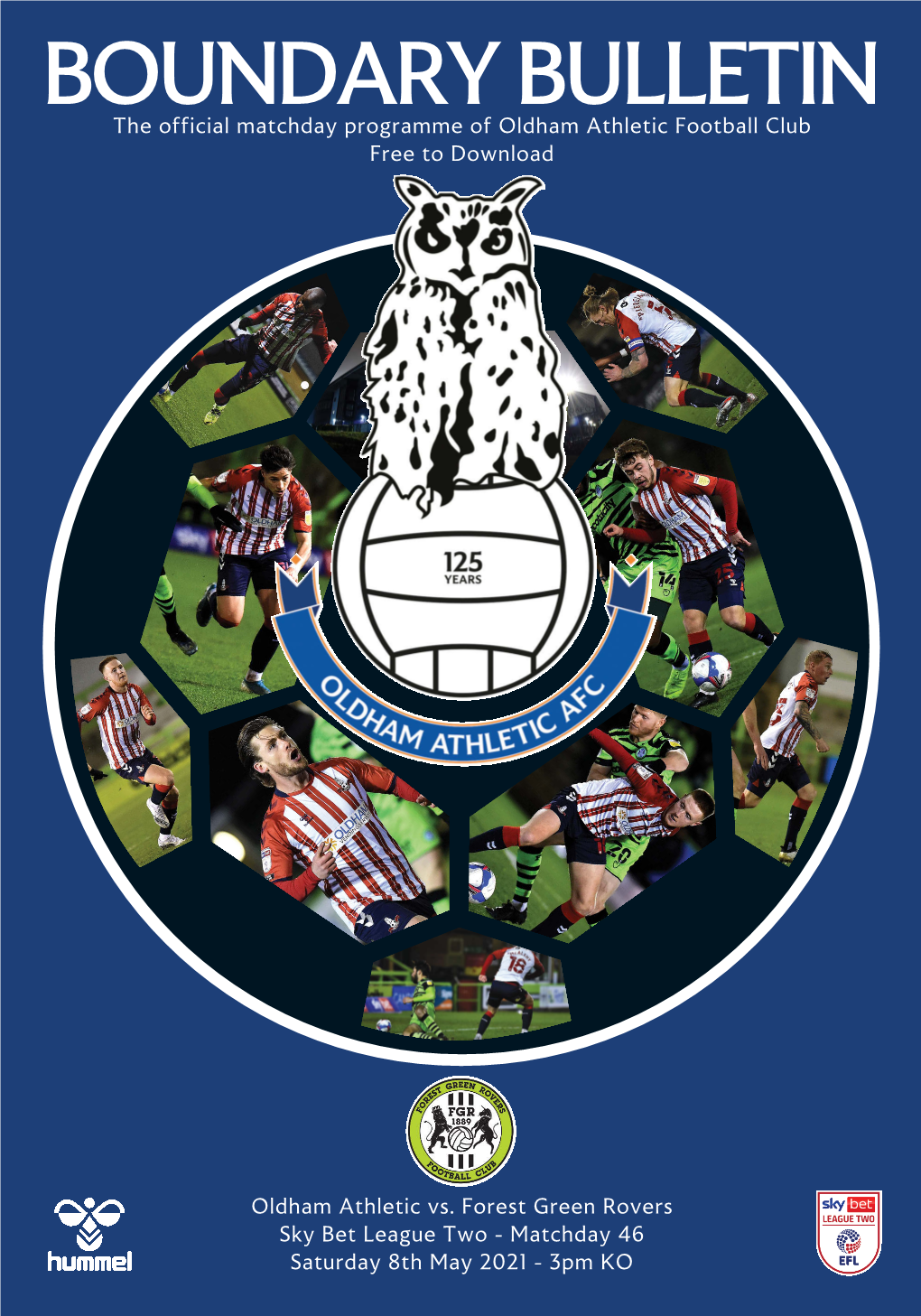 BOUNDARY BULLETIN the Official Matchday Programme of Oldham Athletic Football Club Free to Download