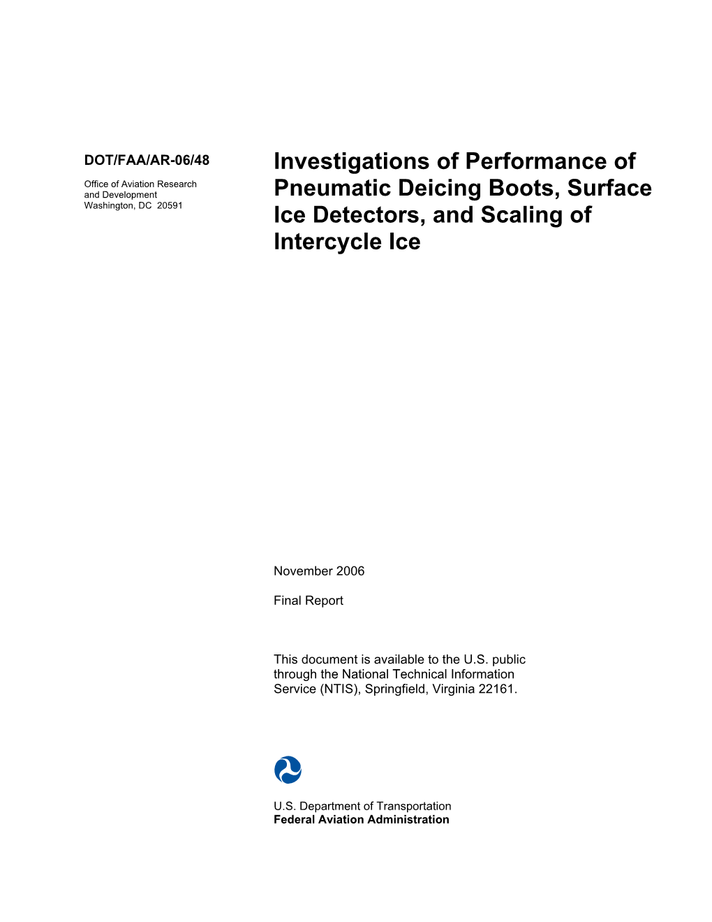 Investigations of Performance of Deicing Boots, Surface Ice