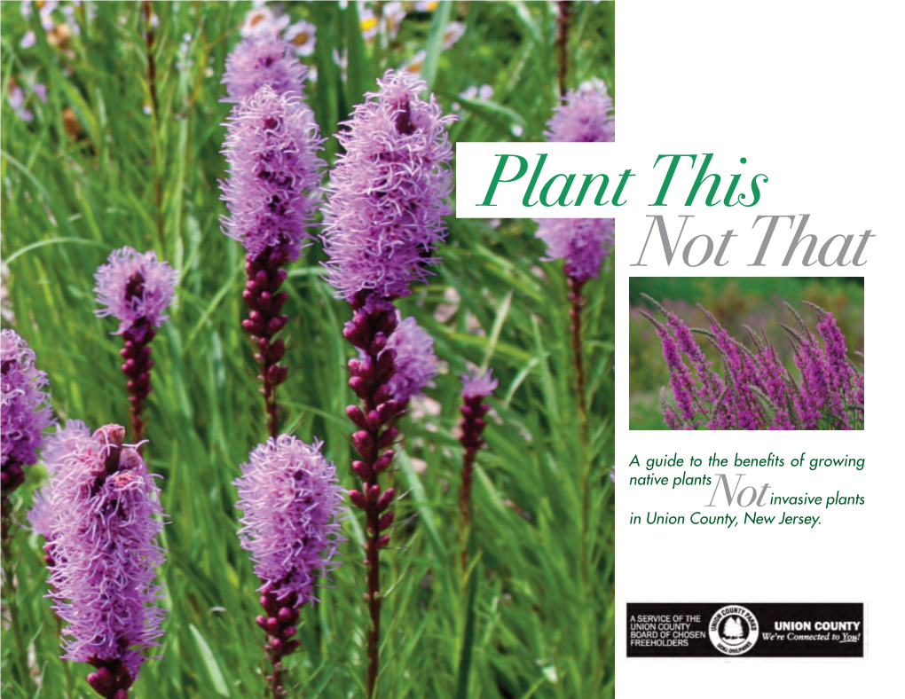 Plant This, Not That’!” Glossary and Resources