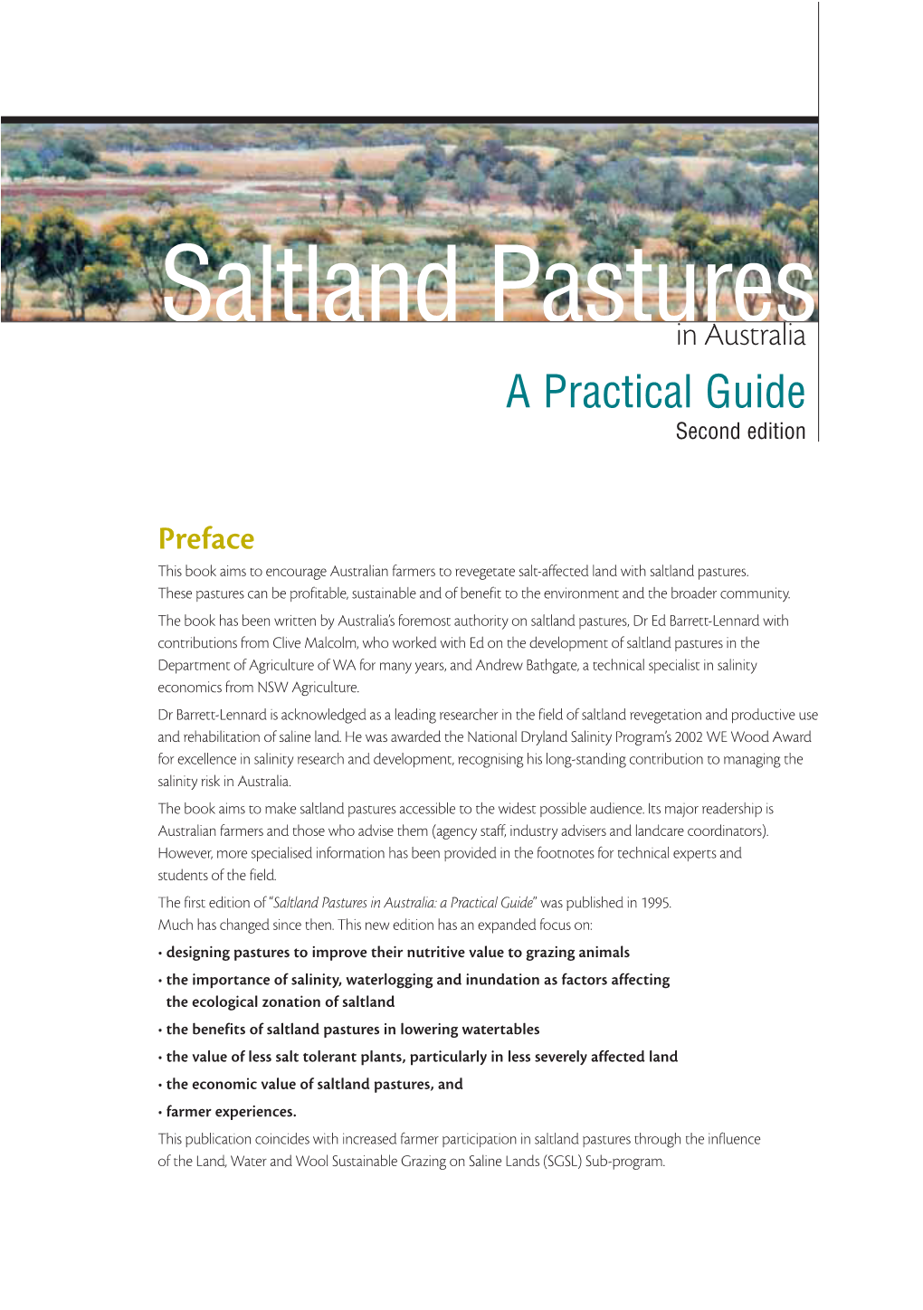Saltland Pasturesin Australia a Practical Guide Second Edition