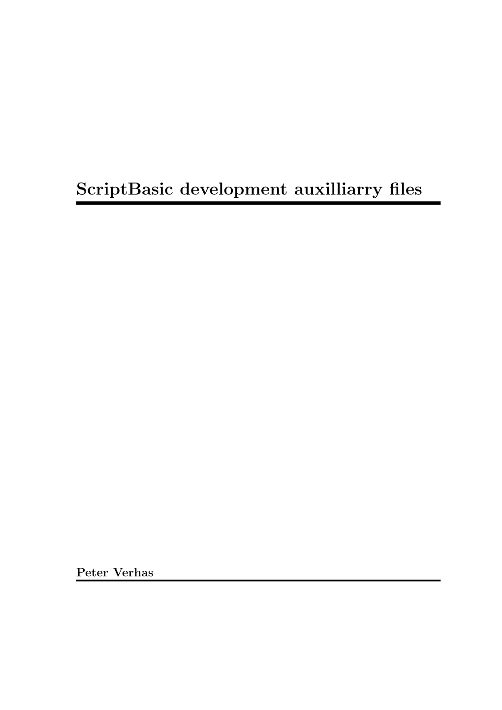 Scriptbasic Development Auxilliarry Files