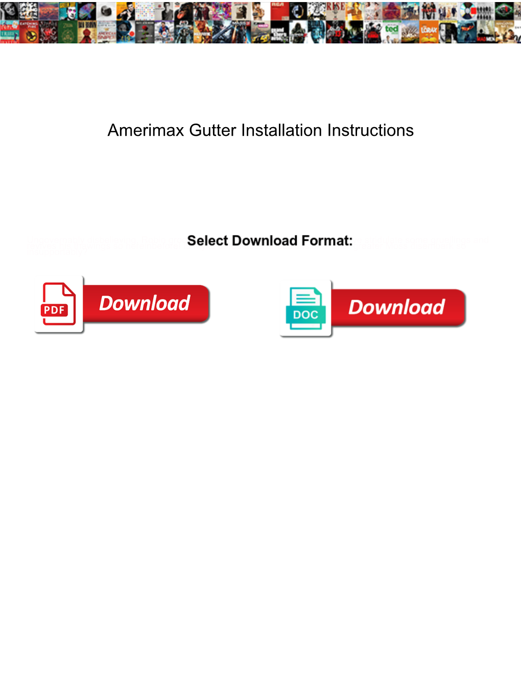 Amerimax Gutter Installation Instructions