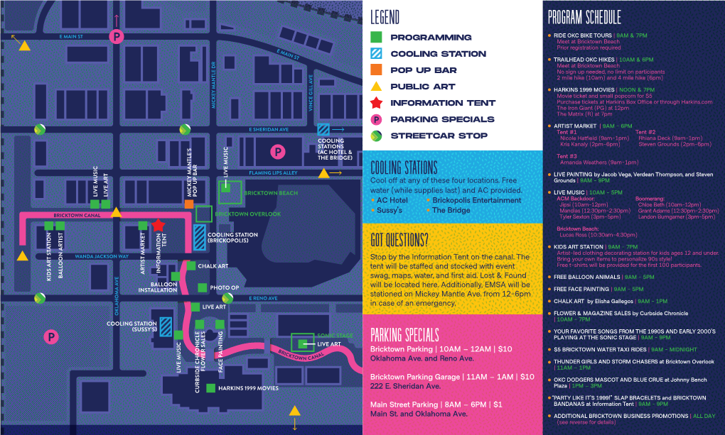 Bricktown Canal Anniversary Map No Crop