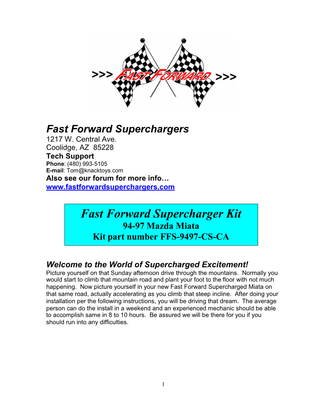 Fast Forward Superchargers 1217 W