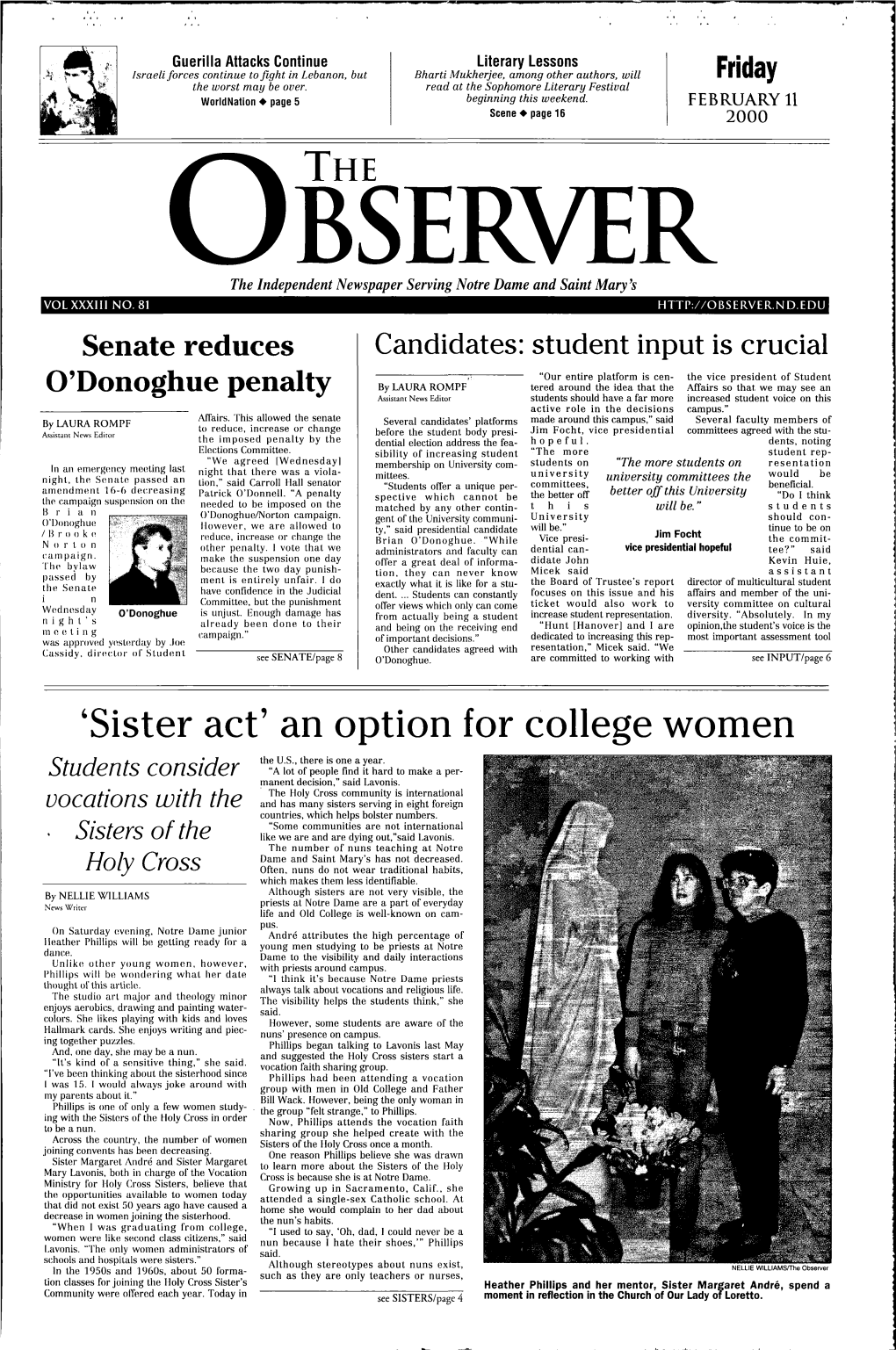 'Sister Act' an Option for College Women