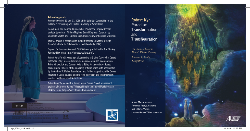 Robert Kyr Paradiso: Transformation and Transfiguration