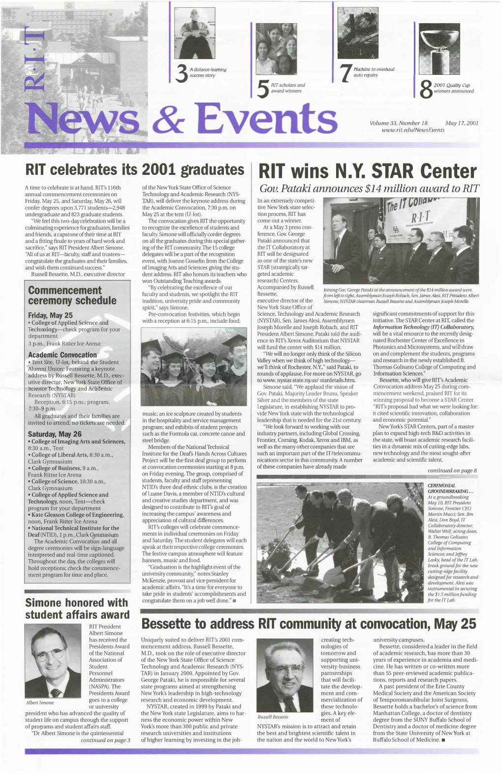 RIT Wins N.Y. STAR Center a Timeto Celebrate Is at Hand