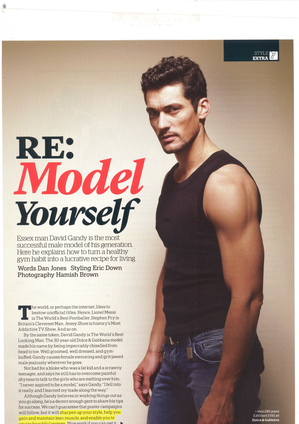 Essex Man David Gandy Is the Most Successful Male Model Ofhis