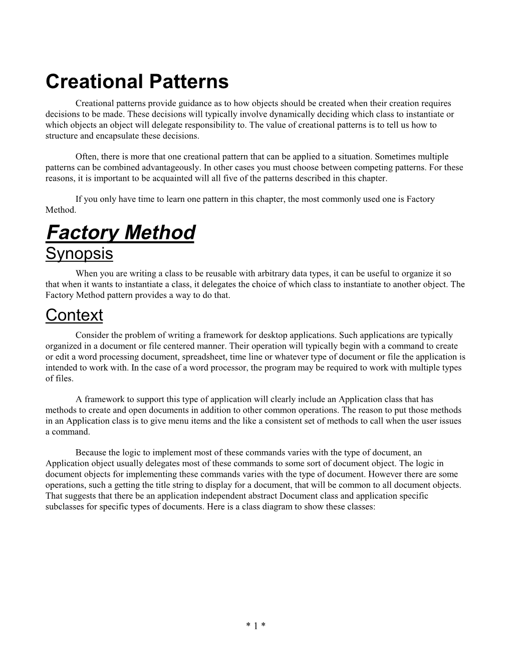Creational Patterns Factory Method