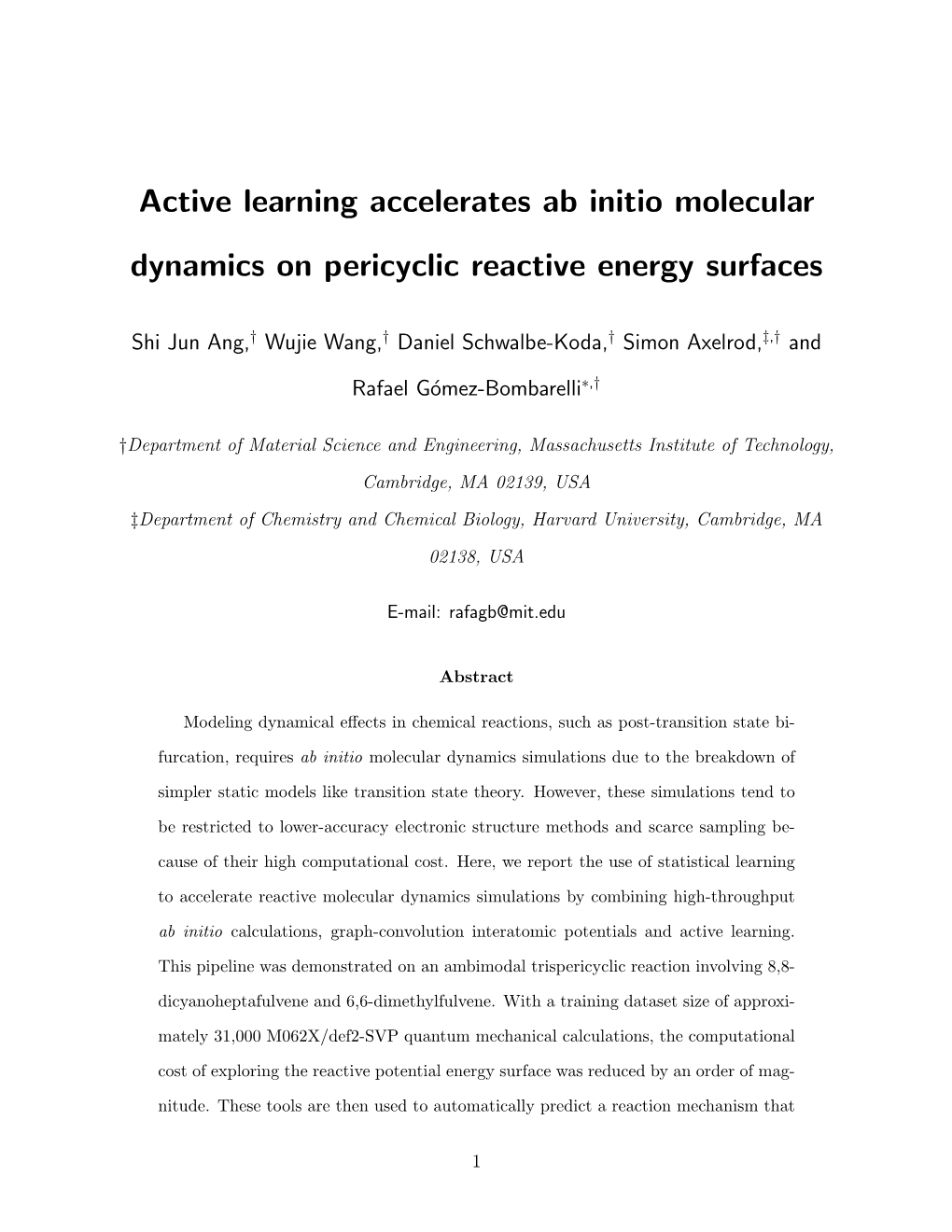 Active Learning Accelerates Ab Initio Molecular Dynamics on Pericyclic Reactive Energy Surfaces