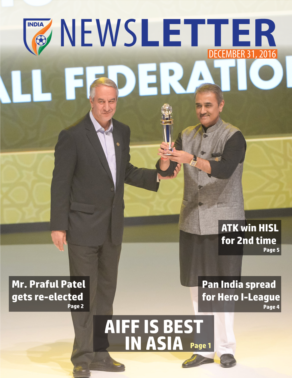 AIFF Newsletter for December 2016