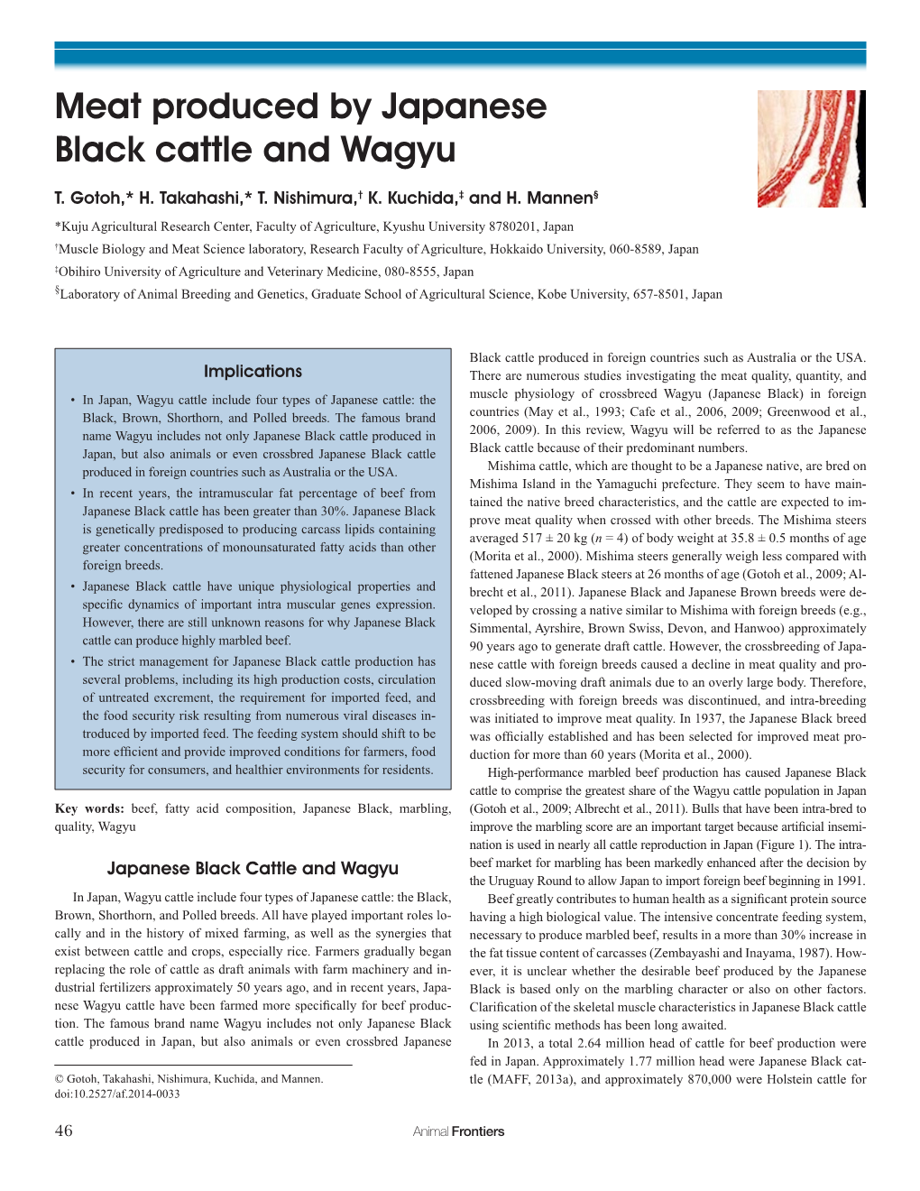 Meat Produced by Japanese Black Cattle and Wagyu Report