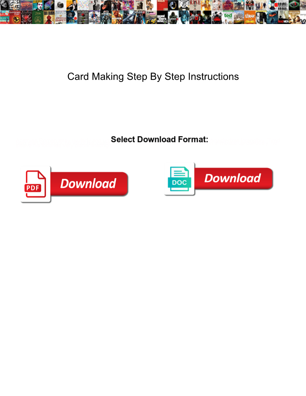 Card Making Step by Step Instructions