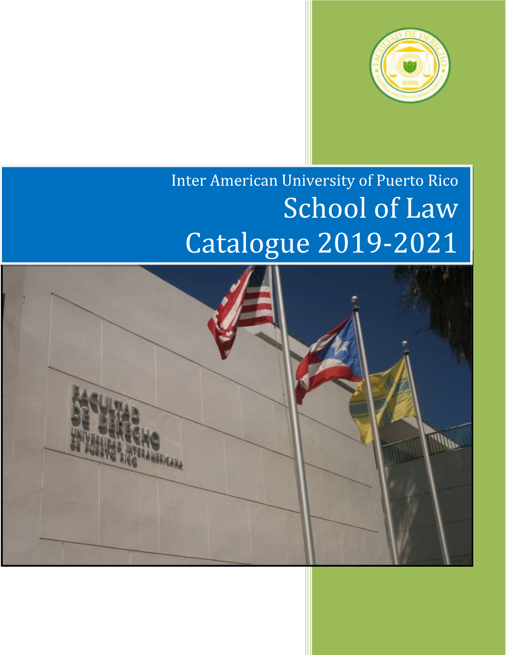 School of Law Catalogue 2019-2021