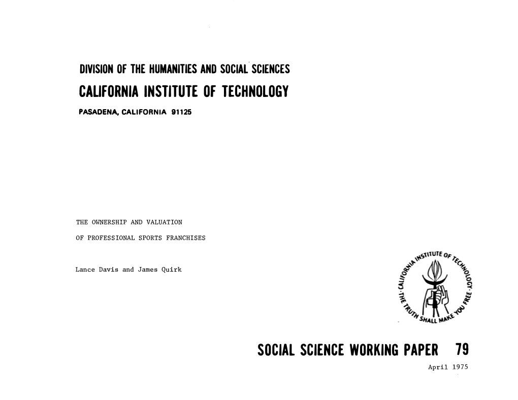 California Institute of Technology Social Science
