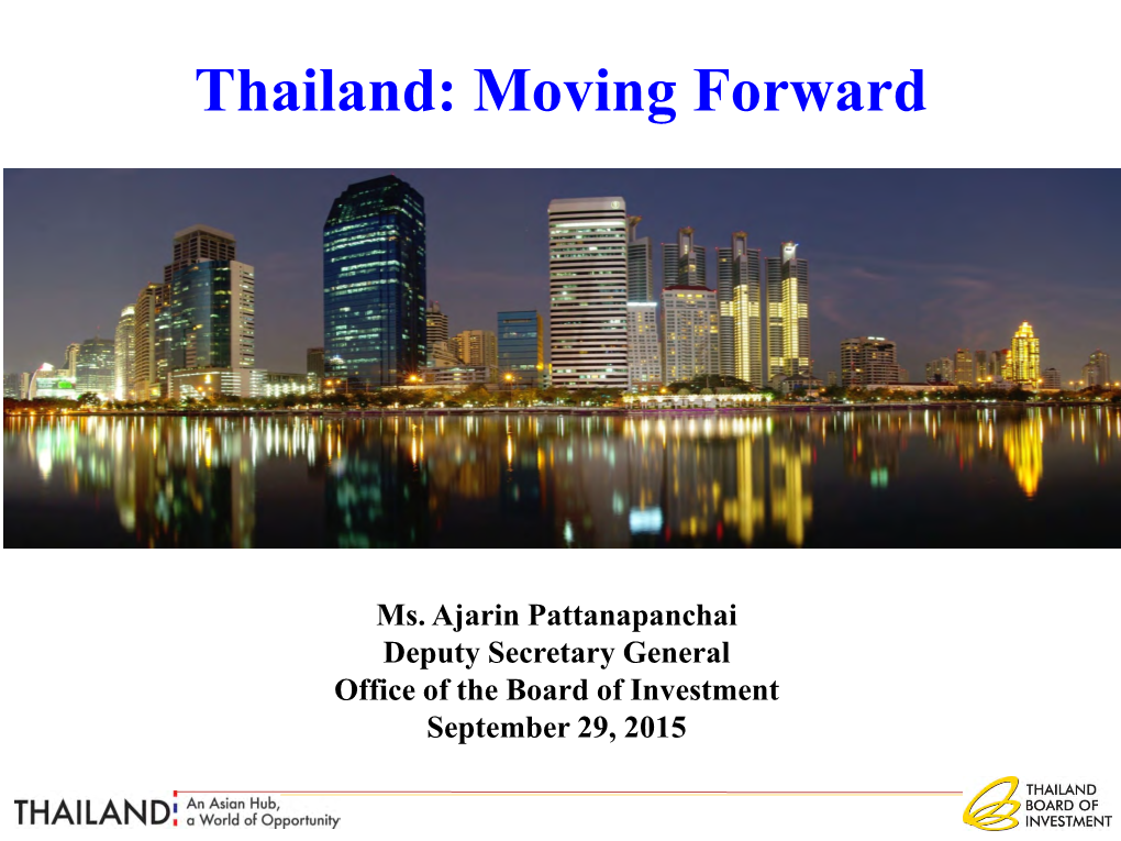 Thailand: Moving Forward