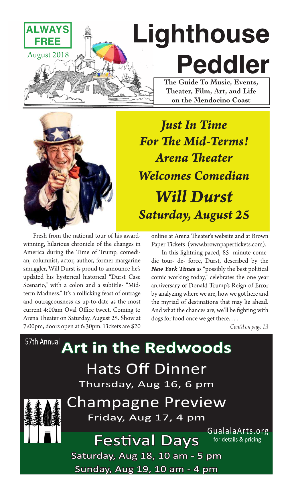 Arena Theater Welcomes Comedian Will Durst