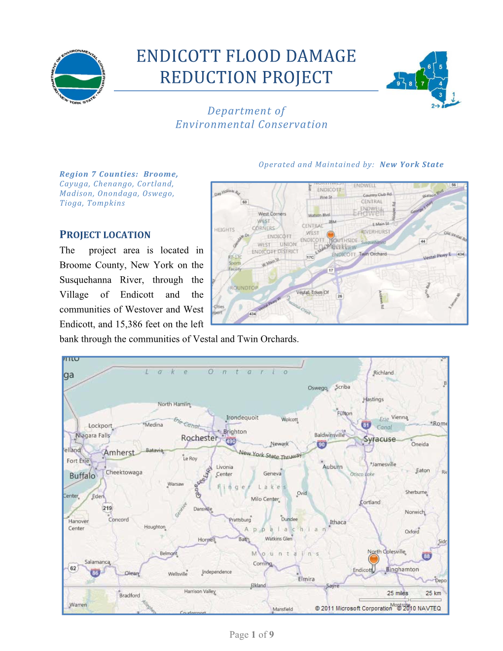 Endicott Flood Damage Reduction Project