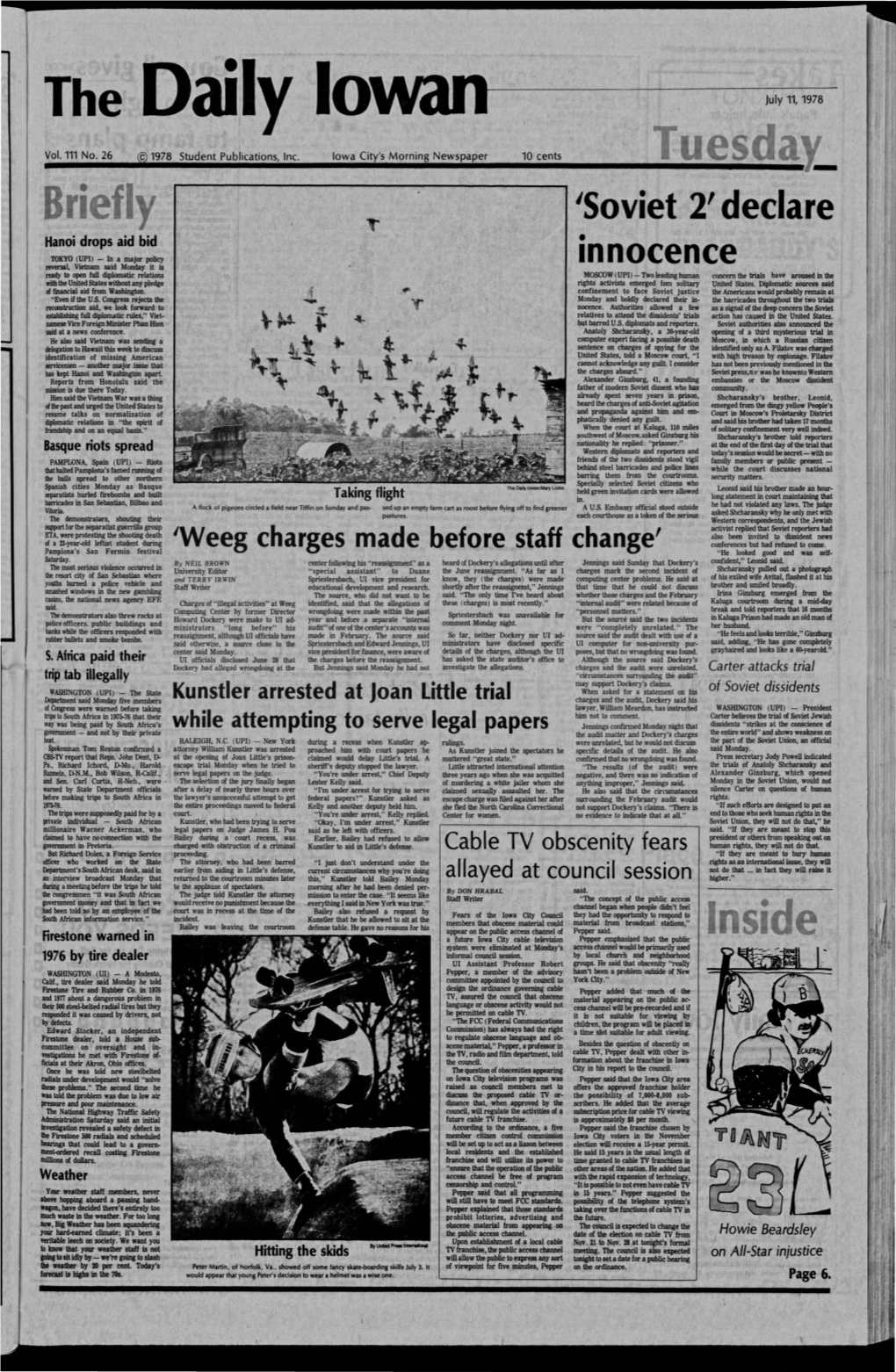 Daily Iowan (Iowa City, Iowa), 1978-07-11